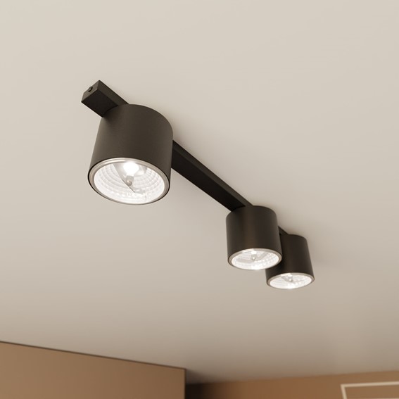 Lampa Sufitowa NANO 3 Czarny