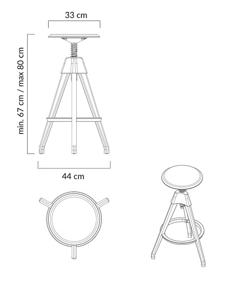 Hoker TOM czarny - polipropylen, drewno bukowe
