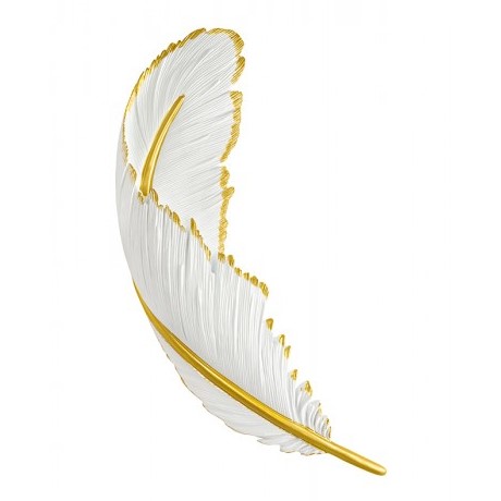 Lampa Ścienna PIÓRKO Biały/Złoty