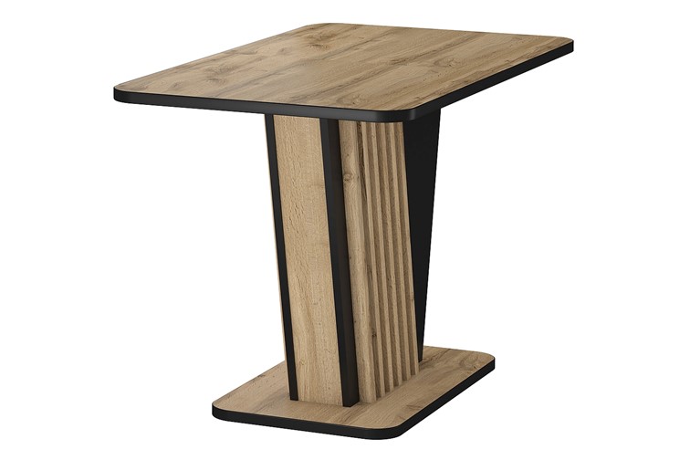Stół NEVIO (125-170)x75 Czarny/Dąb Artisan