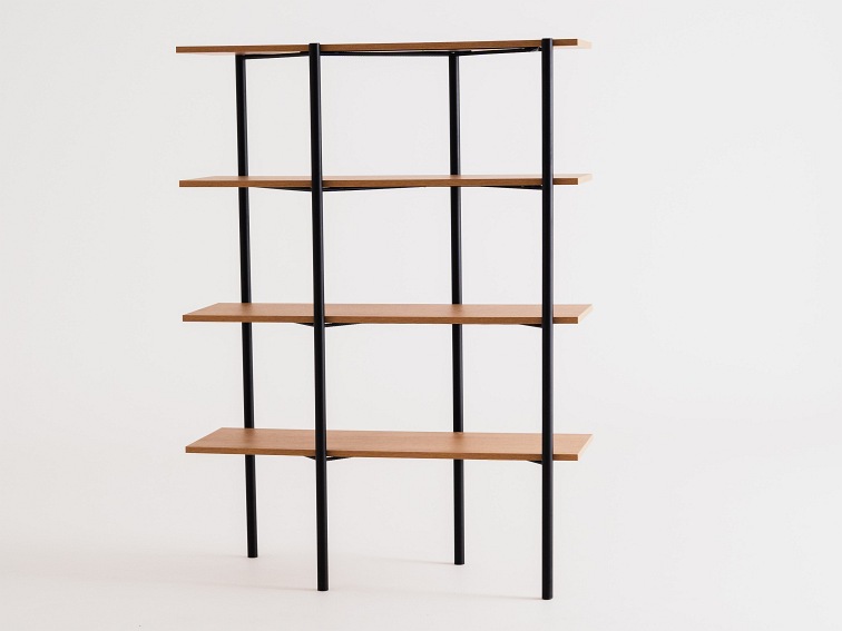 Regał Rave Basic 110x35 Dąb/Czarny