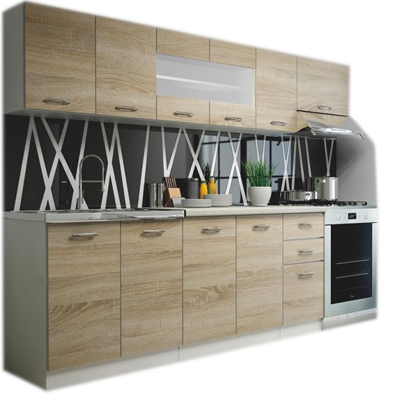 Kuchnia Zestaw PERŁA 260 Sonoma/Biały