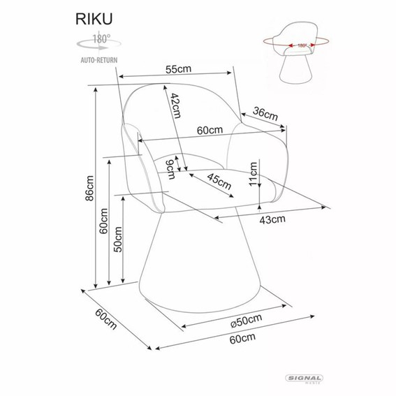 Krzesło RIKU Noelle Szary/Czarny Mat