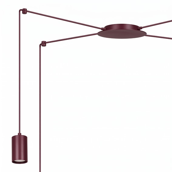 Lampa Wisząca TRAKER 4 Burgundowy