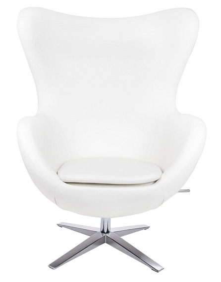 Fotel EGG Szeroki PU Biały