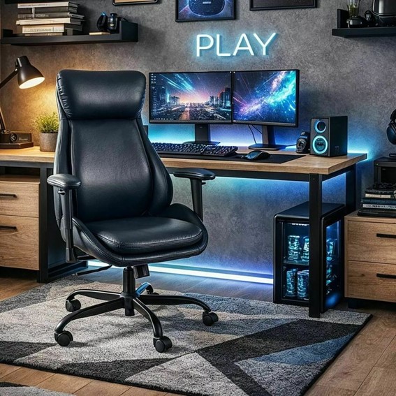 Fotel Obrotowy Q-092 Granatowy