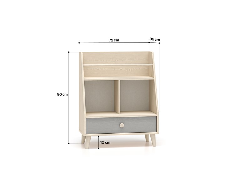 Regał MEVEL 09 Beżowy/Szary