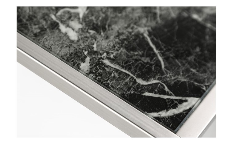 Zestaw Stolików Kawowych ELEMENTS 3 Czarny/Srebrny