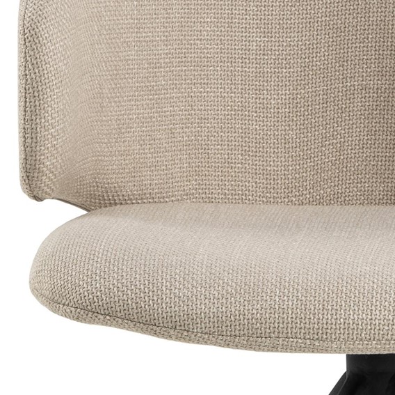 Krzesło ELLA Basel 24 Beżowy Czarne Nogi