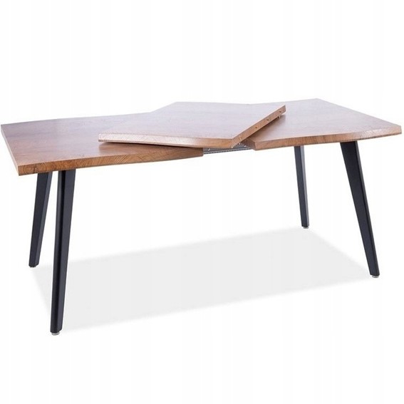 Stół Rozkładany FRESNO (120x180)x80 Dąb Artisan/Czarny