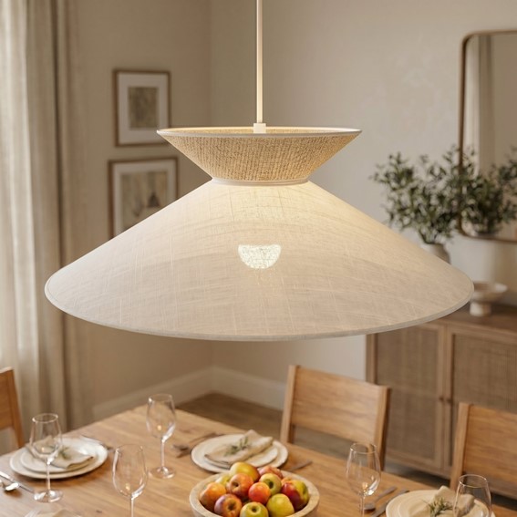 Lampa Wisząca SOFTA 1 Beżowy/Rattan