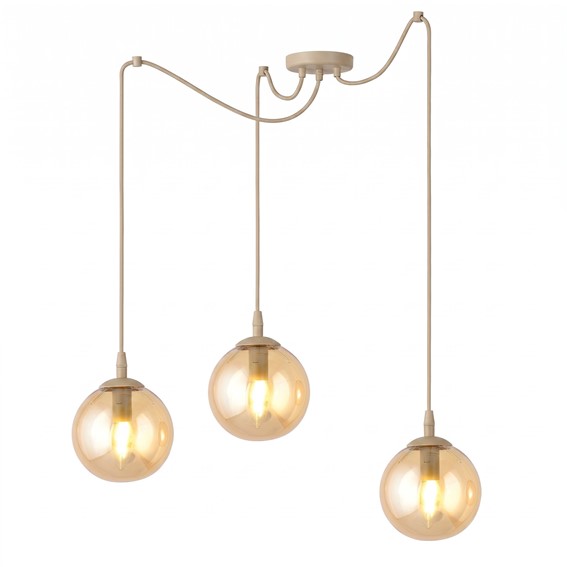 Lampa Wisząca GIGI 3 Beżowy/Miodowy