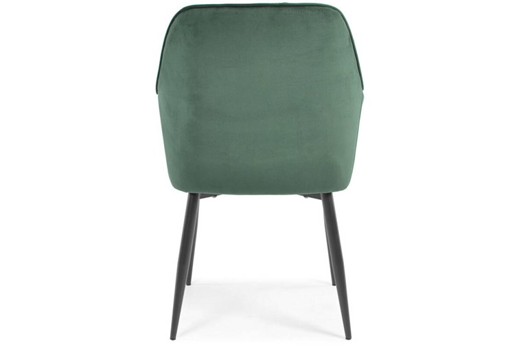 Krzesło EMMA Welur Czarny/Zielony