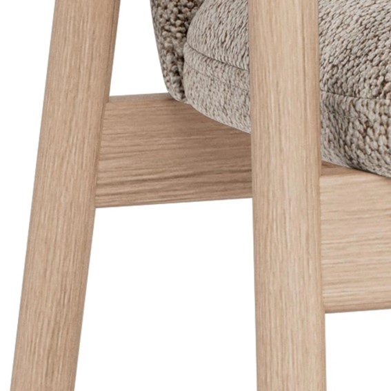 Krzesło LEO Beżowy/Dąb Bielony