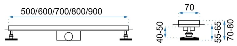 Odpływ GREEK PRO 900 Złoty Połysk