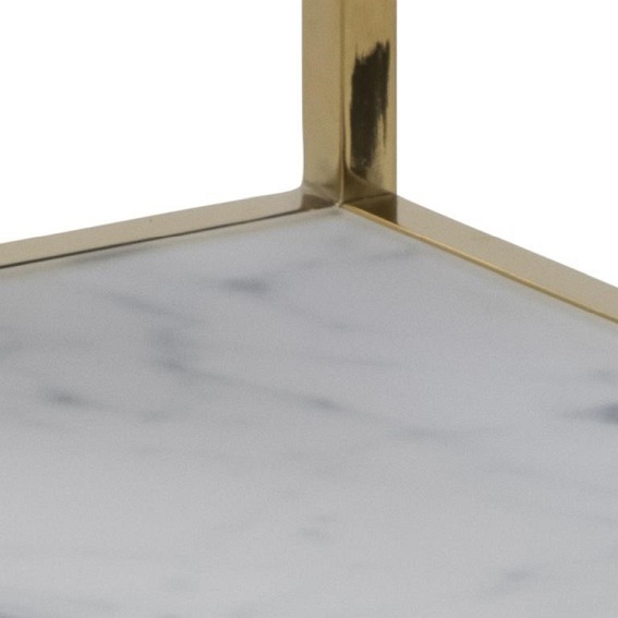 Szafka Nocna Alisma 40x45x50 Biały/Złoty