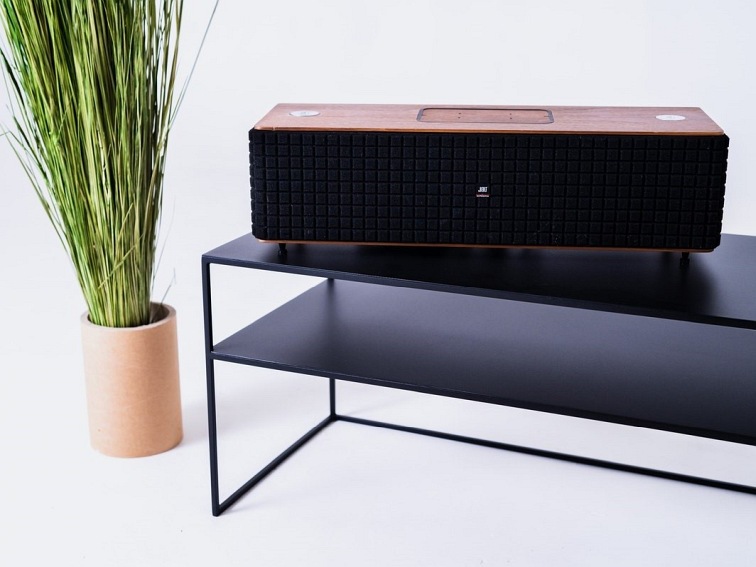 Stolik RTV Senso Flower Metal P 120x45 Czarny