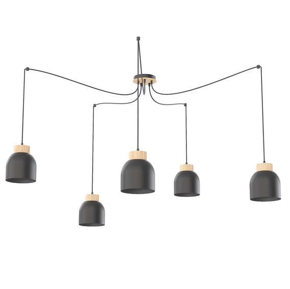 Lampa Wisząca KRU 5 Czarny
