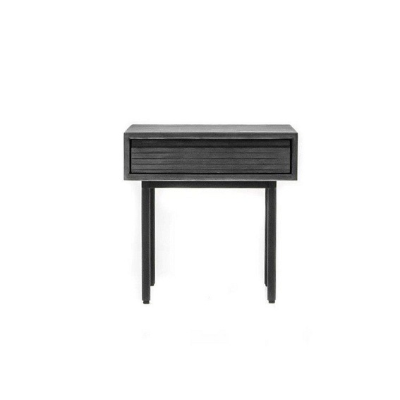 Stolik Nocny Capella L07 50x50 Szary/Czarny