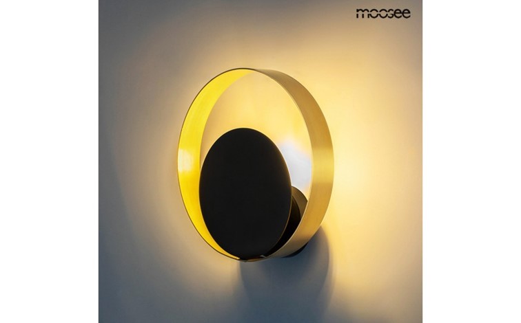 Lampa Ścienna BAND Złoty/Czarny