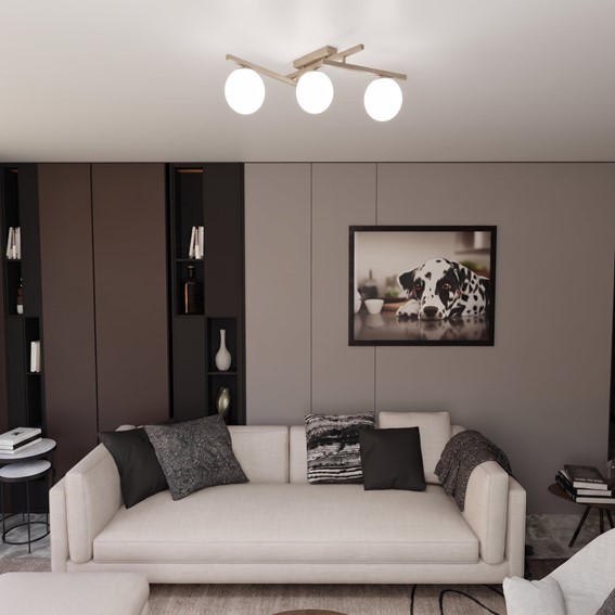 Lampa Sufitowa SMART 3 Beżowy/Opal