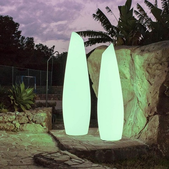 Lampa ogrodowa FREDO 170 biała zasil. solarne akumulatorowe