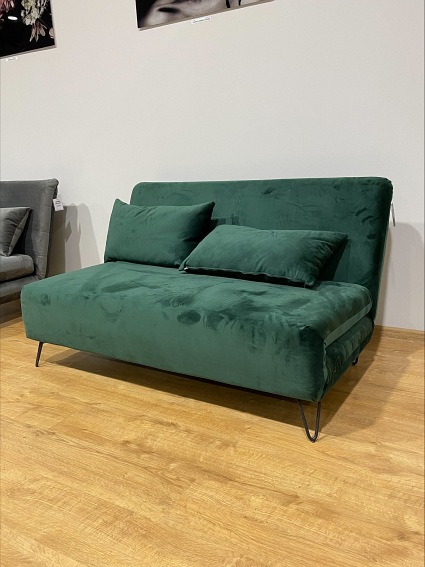 Sofa ZENIA Velvet Czarny/Zielony Tap.189