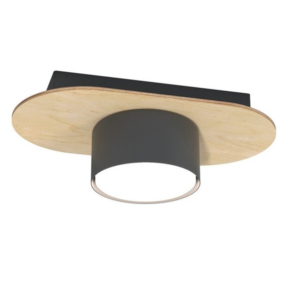 Lampa Sufitowa DIAZ 1 WOOD Czarny/Dąb