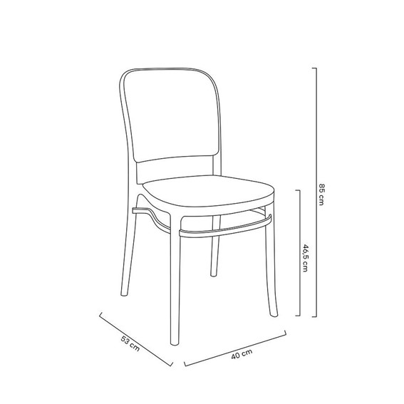 Krzesło WICKY Biały/Szary