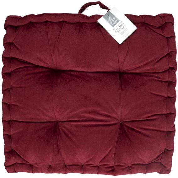 Poduszka Gruba Pikowana Bordowy