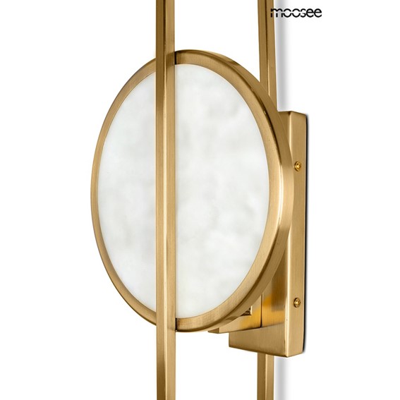 Lampa Ścienna TROYA Złoty/Biały