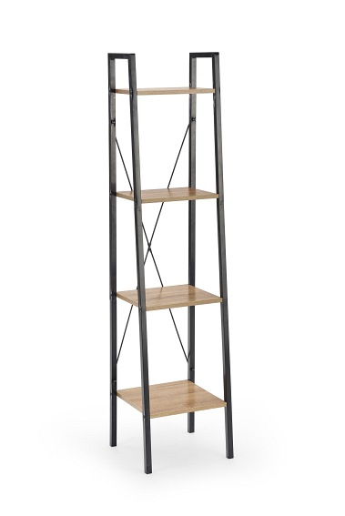 Regał NARVIK REG-1 Czarny/Dąb Sonoma