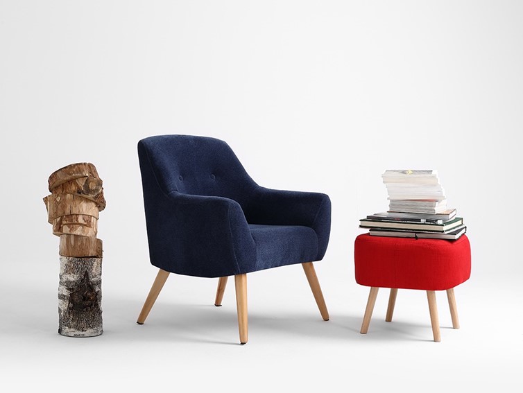 Fotel BETTY Jeżyna/Naturalny