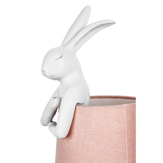 Lampa Stołowa RABBIT 50cm Biały/Różowy