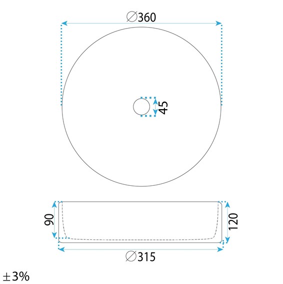 Umywalka Nablatowa STEFANIA FIORI Wielokolorowy