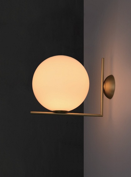 Kinkiet HALM 20 Mosiądz Szkło