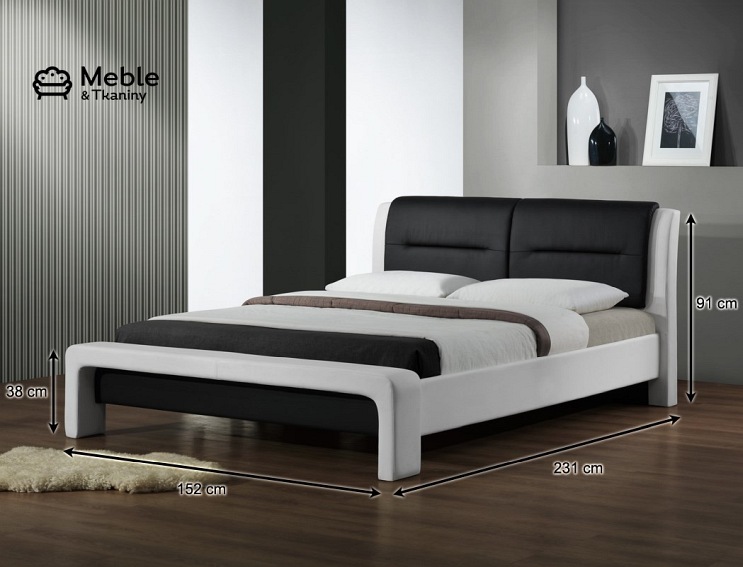 Łóżko CASSANDRA 120cm biało-czarny