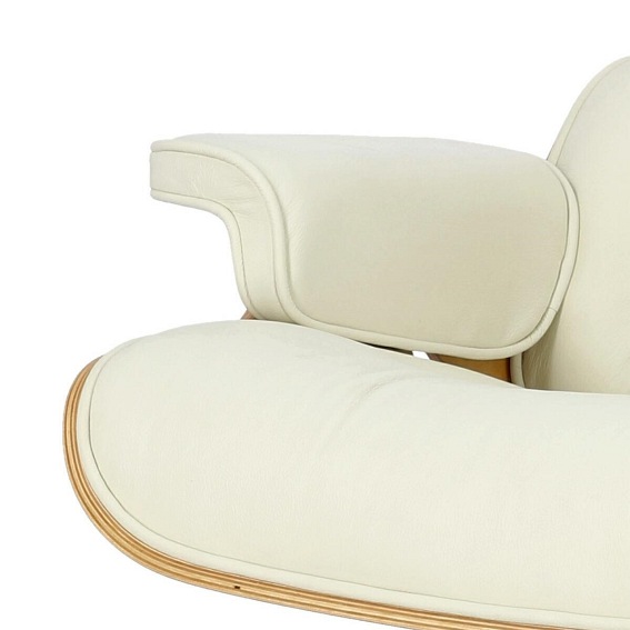 Fotel VIP 54x82x85 Biały/Walnut/Srebrna Baza