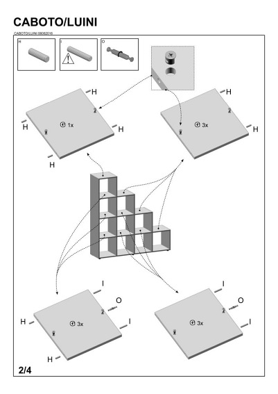 LUINI regał dąb sonoma