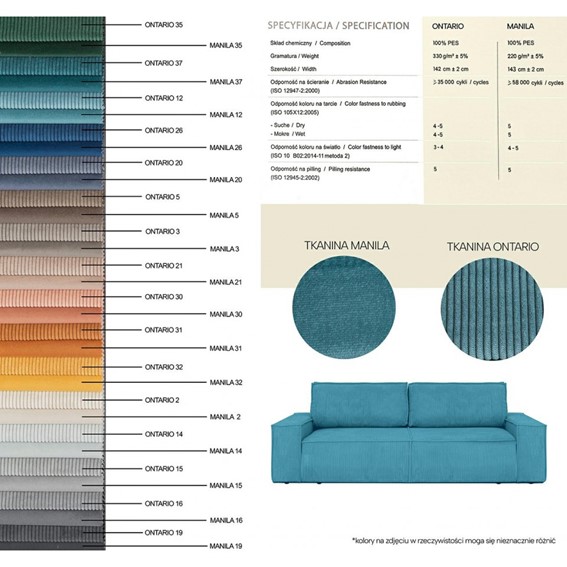 Sofa PILLOW z Funkcją Spania 255cm Beżowy