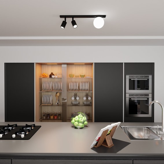 Lampa Sufitowa BASTER 3 Czarny