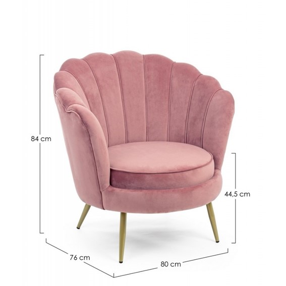 Fotel GILIOLA Różowy