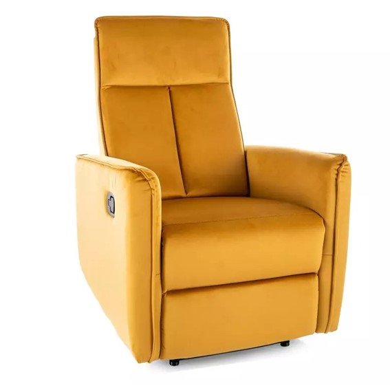 Fotel Rozkładany NIKOS Velvet Curry/Czarny