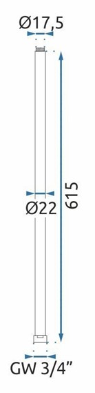 Przedłużka Do Zestawu Wannowo-Prysznicowego 60cm Złoty