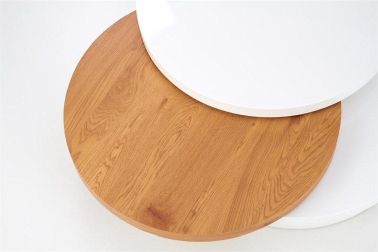 Ława Michelle 80x27 Biały/Dąb Złoty