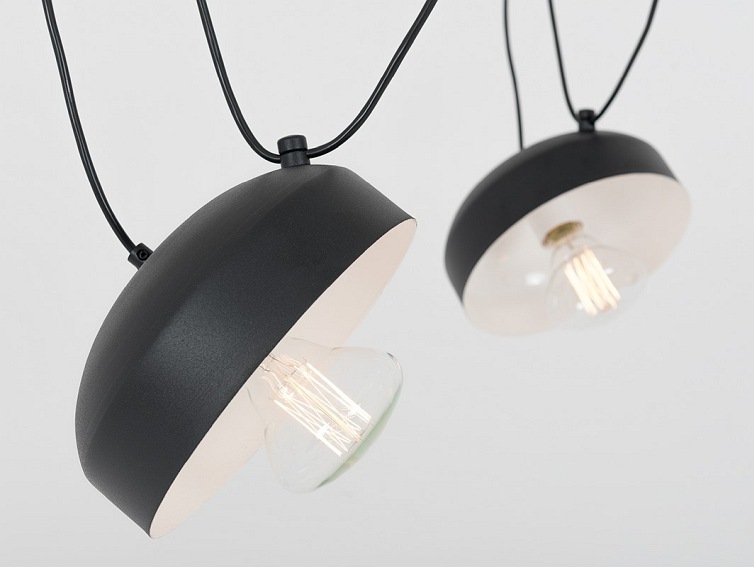 Lampa wisząca POPO FLAT 4 – czarny