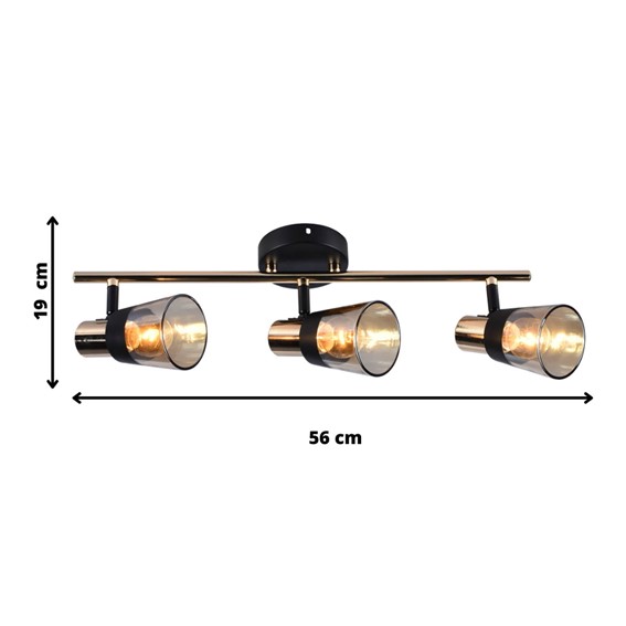 Listwa LIVIO 3 Złoty/Czarny