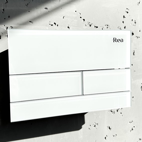 Stelaż Podtynkowy WC K011A-Q z Przyciskiem T Białe Szkło