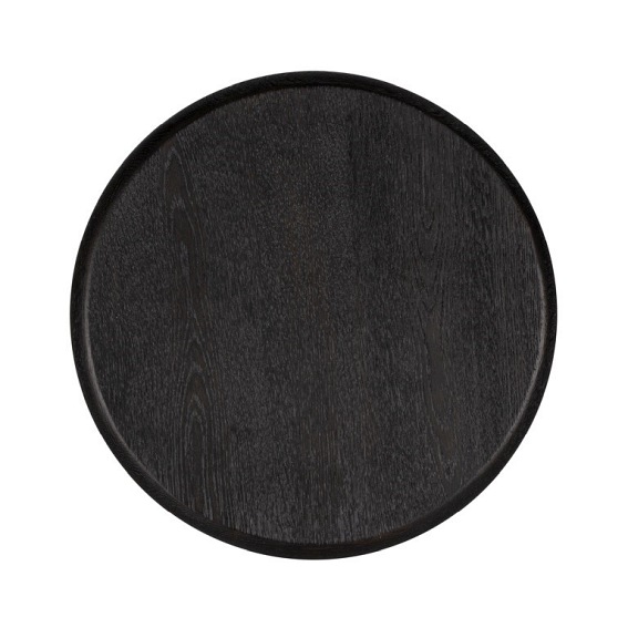 Stolik MACARON fi50 Złoty/Czarny