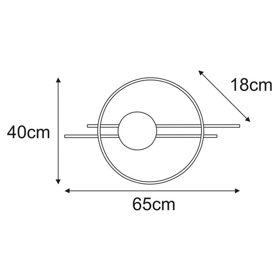 Kinkiet CORSA K-5346 Czarny/Bursztynowy